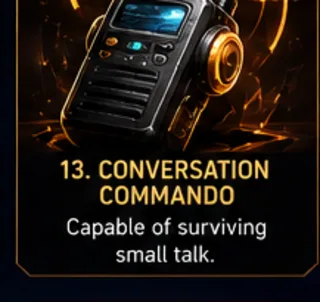 Conversation Commando badge