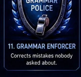 Grammar Enforcer badge