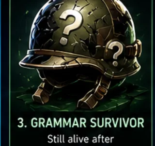 Grammar Survivor badge